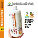 [X4] 1000ML Hair, Face & Body Wash [MY] (Refill) [HFBW-MY1000RX4]