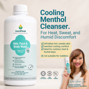 Hair, Face & Body Wash 1000ML (Peppermint Menthol) [Refill] [HFBW-PM1000RX1]
